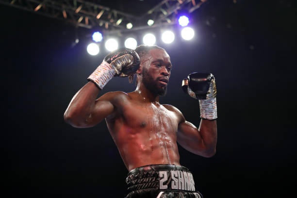 BIRMINGHAM, ENGLAND - NOVEMBER 06: Denzel Bentley wins the Middleweight Contest fight between Denzel Bentley and Sam Evans at Utilita Arena Birmingham on November 06, 2021 in Birmingham, England. (Photo by Morgan Harlow/Getty Images)