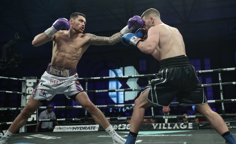 BEN SHALOMS BOXXER BREAKTHROUGH27/11/2022 ALEXANDRA PALACE PIC LAWRENCE LUSTIG ENGLISH SUPER-WELTERWEIGHT CHAMPIONSHIP SAM GILLEY v SEAN ROBINSON