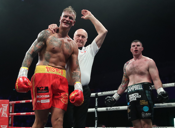 BEN SHALOMS BOXXER FIGHT NIGHT17/12/22 BOURNEMOUTH INTERNATIONAL CENTRE PIC LAWRENCE LUSTIG/BOXXER HEAVYWEIGHT CONTEST STEVE ROBINSON v NICK CAMPBELL